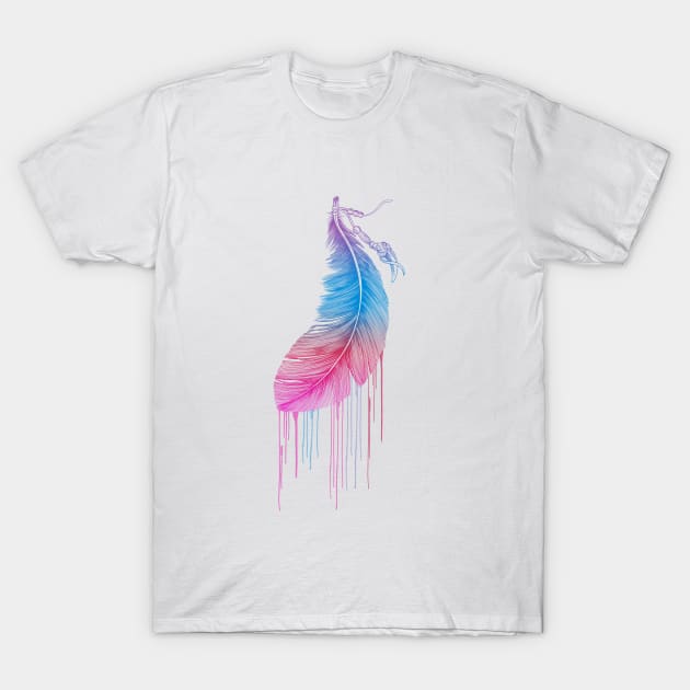 Rainbow Feather T-Shirt by rcaldwell